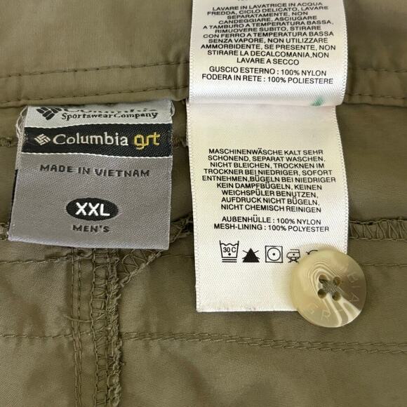 Columbia GRT Nylon Convertible Cargo Pants Lightweight Hiking Khaki Men's XXL - Picture 12 of 12